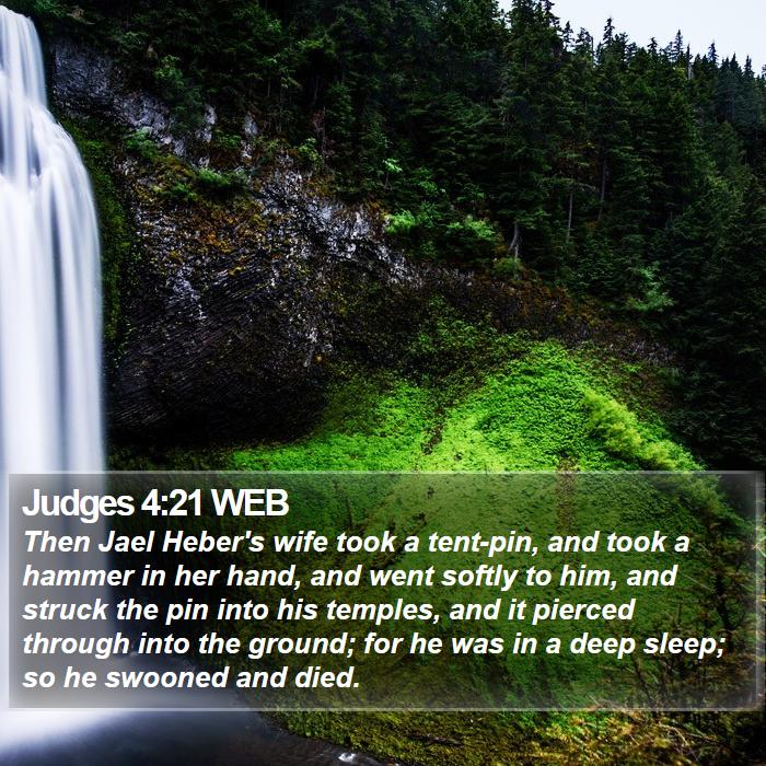 Judges 4:21 WEB Bible Study