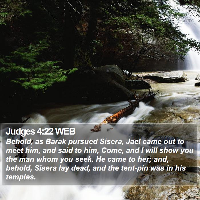 Judges 4:22 WEB Bible Study