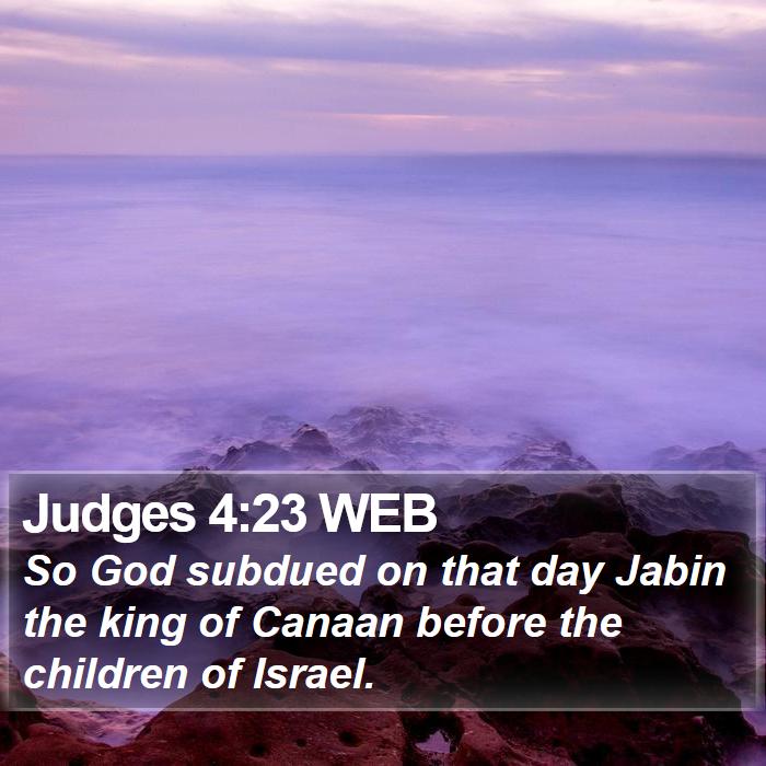 Judges 4:23 WEB Bible Study