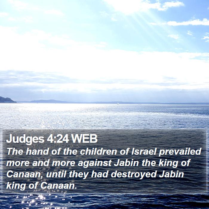 Judges 4:24 WEB Bible Study