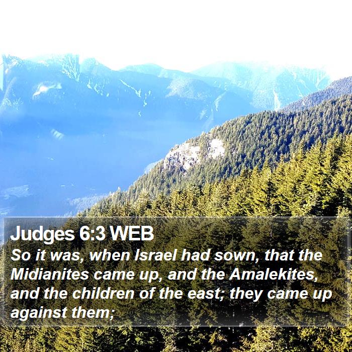 Judges 6:3 WEB Bible Study