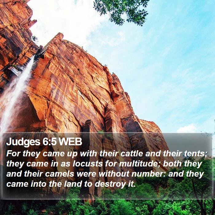 Judges 6:5 WEB Bible Study