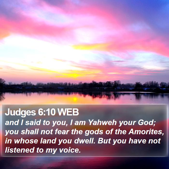 Judges 6:10 WEB Bible Study