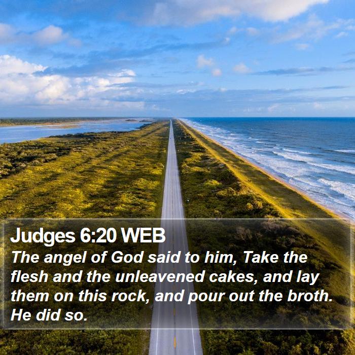 Judges 6:20 WEB Bible Study