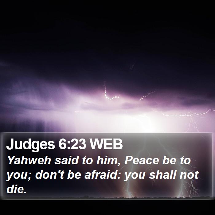 Judges 6:23 WEB Bible Study