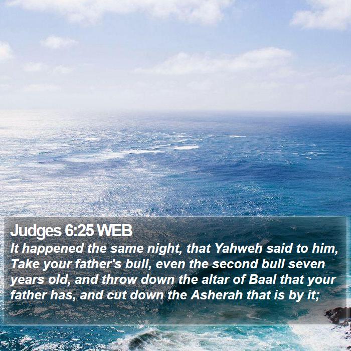 Judges 6:25 WEB Bible Study