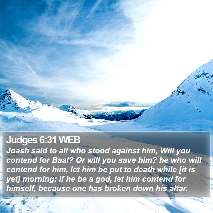 Judges 6:31 WEB Bible Study