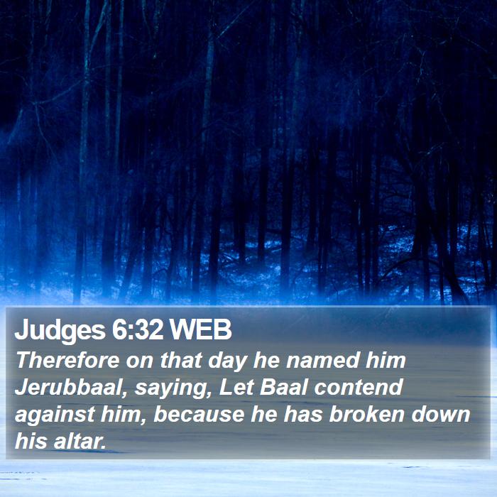 Judges 6:32 WEB Bible Study