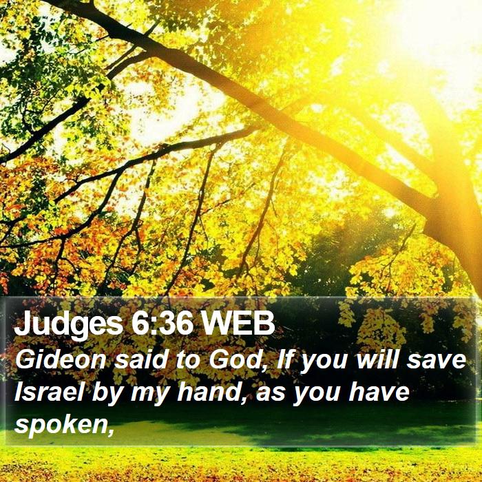 Judges 6:36 WEB Bible Study