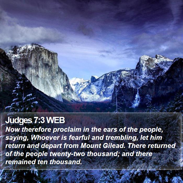 Judges 7:3 WEB Bible Study