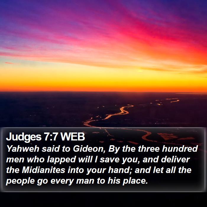 Judges 7:7 WEB Bible Study