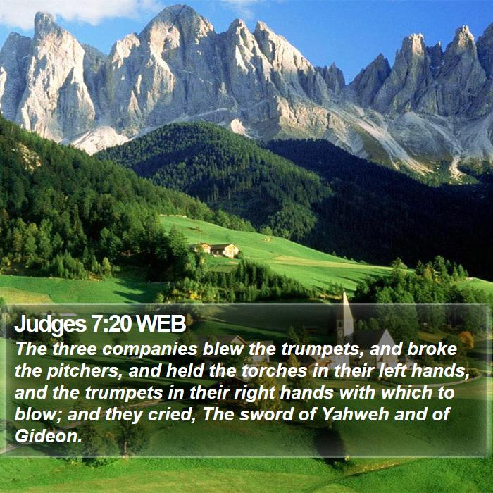 Judges 7:20 WEB Bible Study