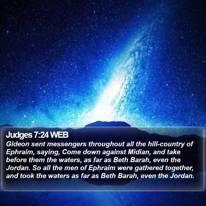 Judges 7:24 WEB Bible Study