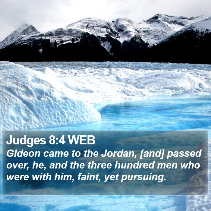 Judges 8:4 WEB Bible Study