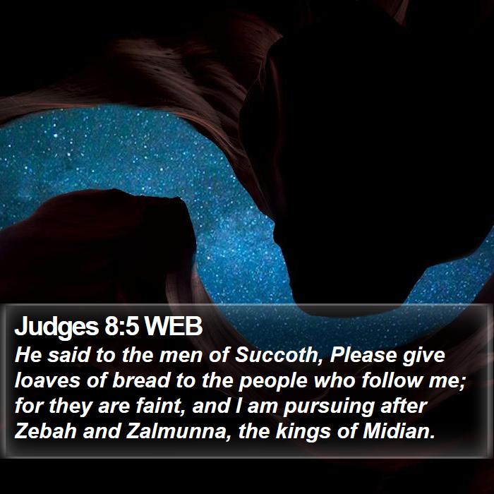 Judges 8:5 WEB Bible Study