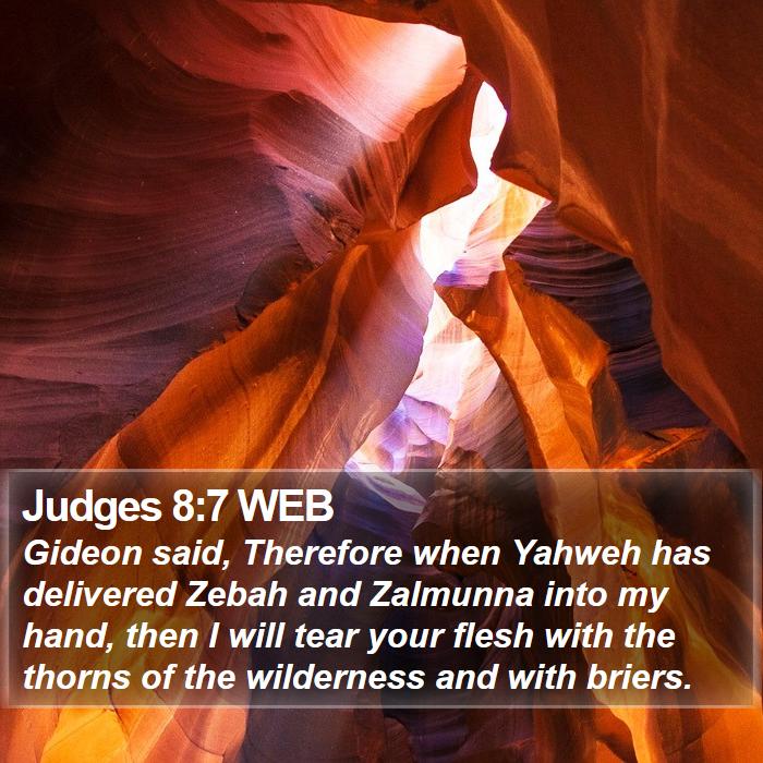 Judges 8:7 WEB Bible Study