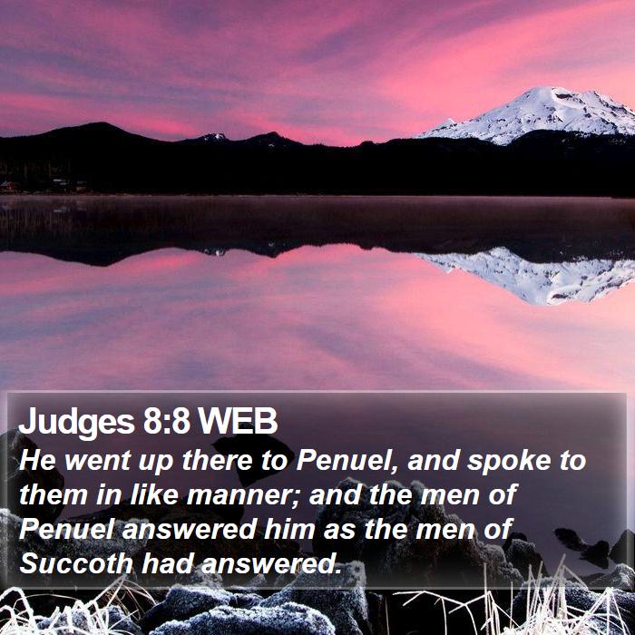 Judges 8:8 WEB Bible Study