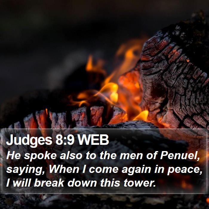 Judges 8:9 WEB Bible Study