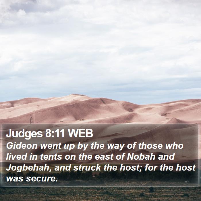 Judges 8:11 WEB Bible Study