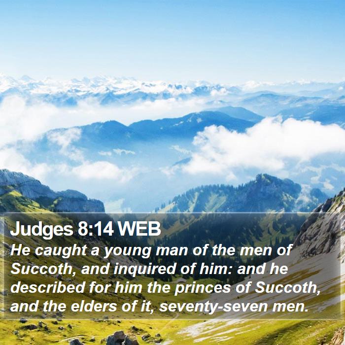 Judges 8:14 WEB Bible Study