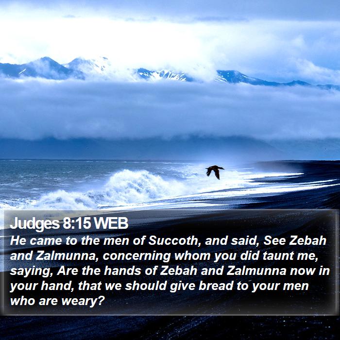 Judges 8:15 WEB Bible Study