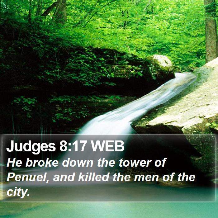 Judges 8:17 WEB Bible Study