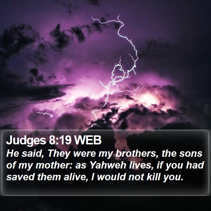 Judges 8:19 WEB Bible Study