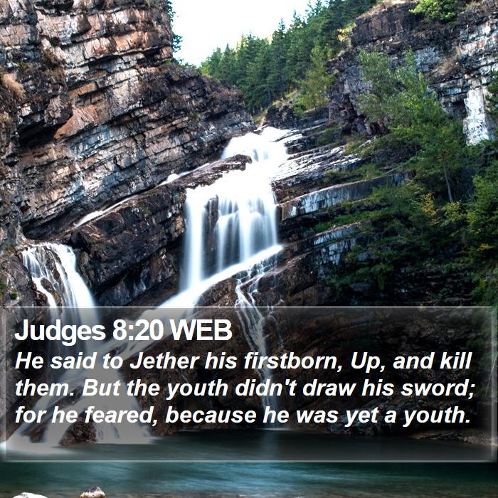 Judges 8:20 WEB Bible Study