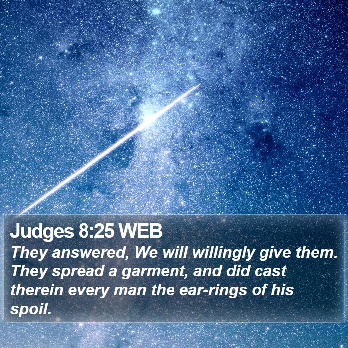 Judges 8:25 WEB Bible Study