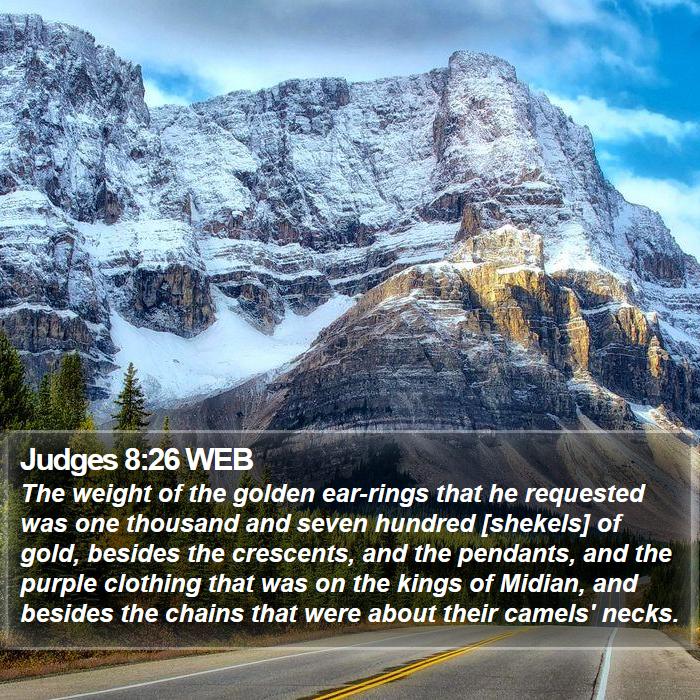 Judges 8:26 WEB Bible Study