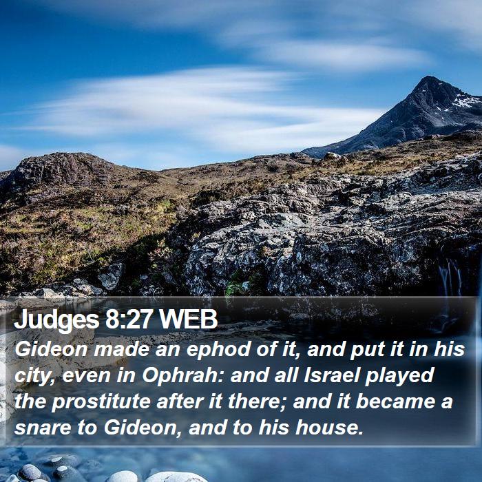 Judges 8:27 WEB Bible Study