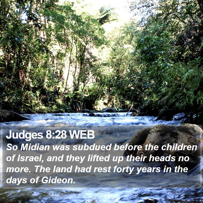 Judges 8:28 WEB Bible Study