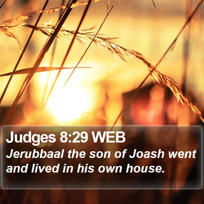 Judges 8:29 WEB Bible Study