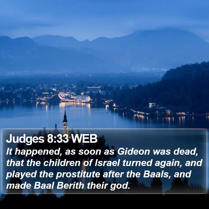 Judges 8:33 WEB Bible Study