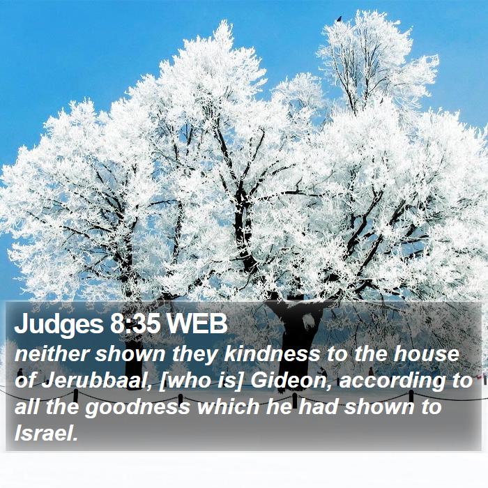 Judges 8:35 WEB Bible Study