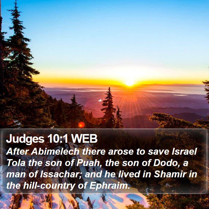 Judges 10:1 WEB Bible Study