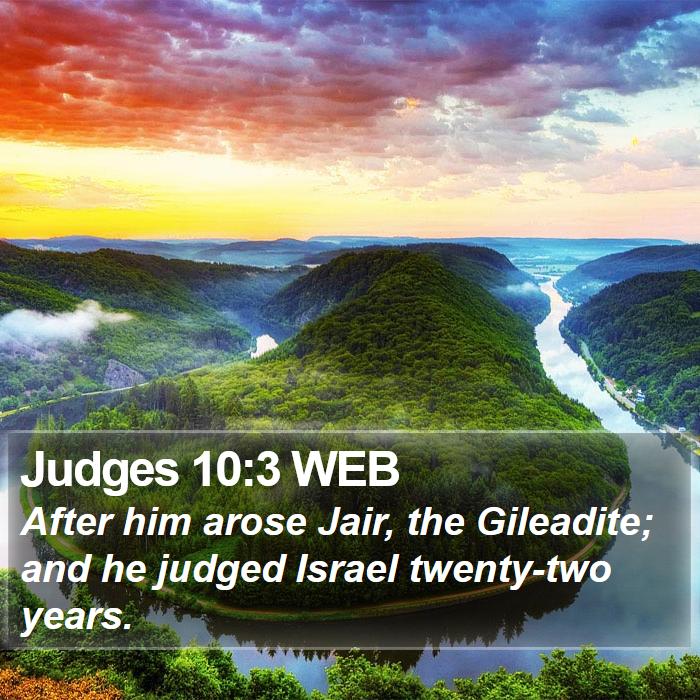 Judges 10:3 WEB Bible Study