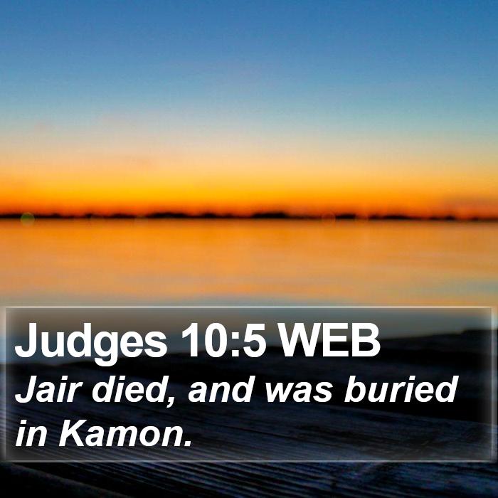 Judges 10:5 WEB Bible Study