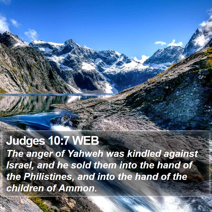 Judges 10:7 WEB Bible Study