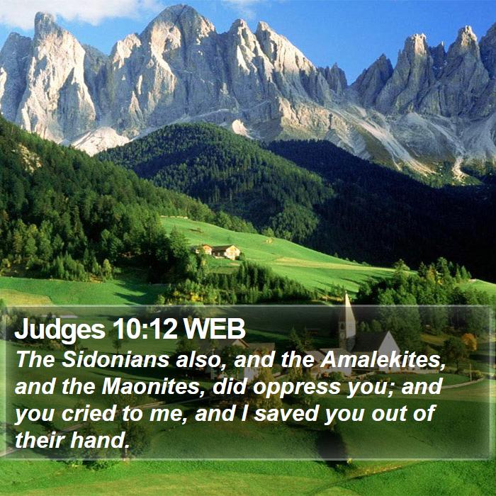 Judges 10:12 WEB Bible Study