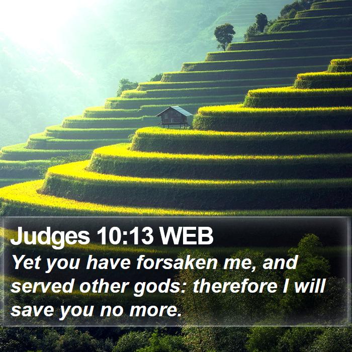 Judges 10:13 WEB Bible Study