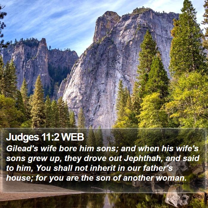 Judges 11:2 WEB Bible Study