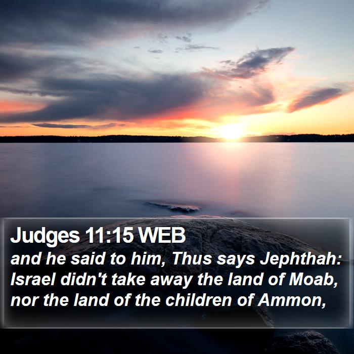 Judges 11:15 WEB Bible Study