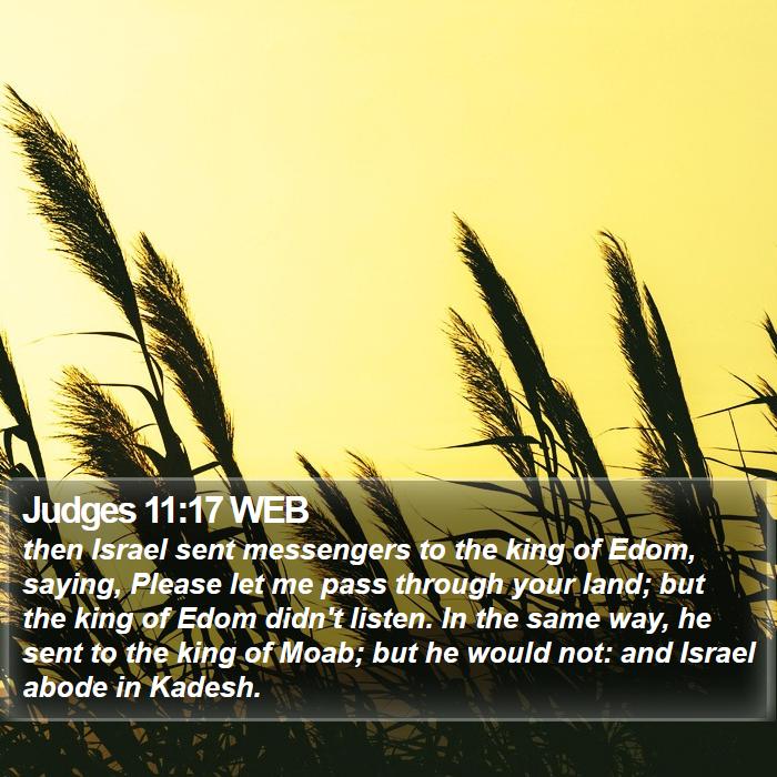 Judges 11:17 WEB Bible Study