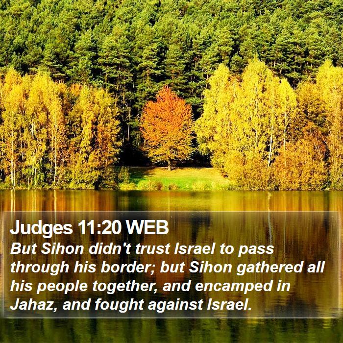 Judges 11:20 WEB Bible Study