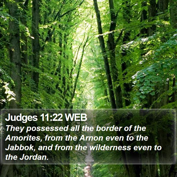 Judges 11:22 WEB Bible Study