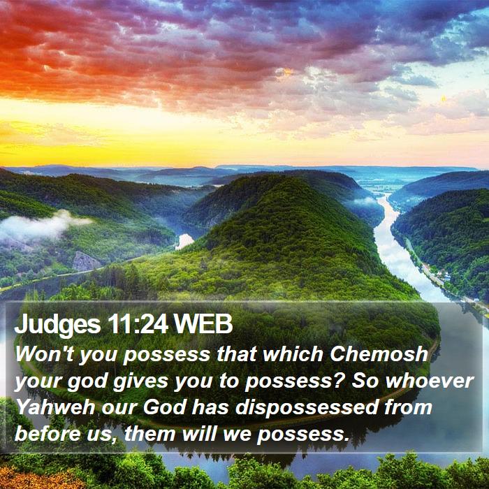 Judges 11:24 WEB Bible Study