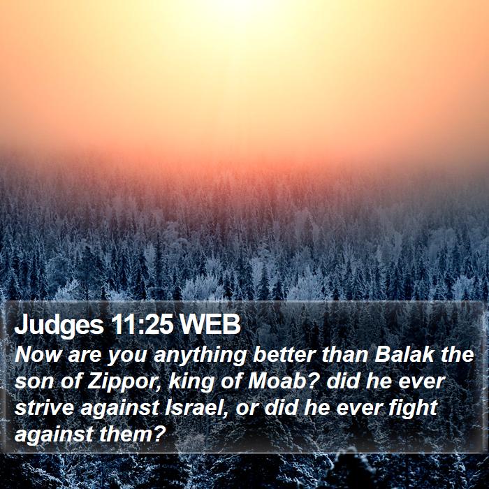 Judges 11:25 WEB Bible Study