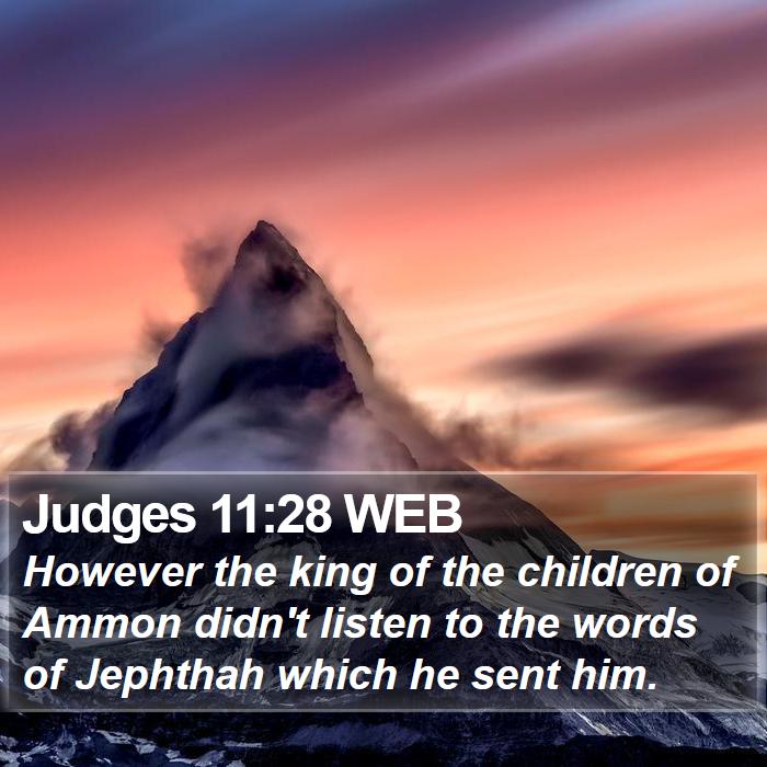 Judges 11:28 WEB Bible Study