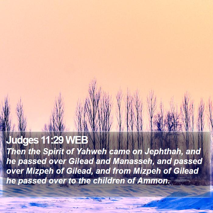 Judges 11:29 WEB Bible Study